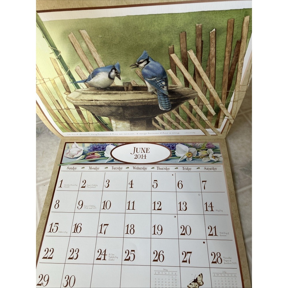 The Lang Marjolein Bastin Floral 2014 Wall Calendar Nature's Journal Calendar - Picture 2 of 4